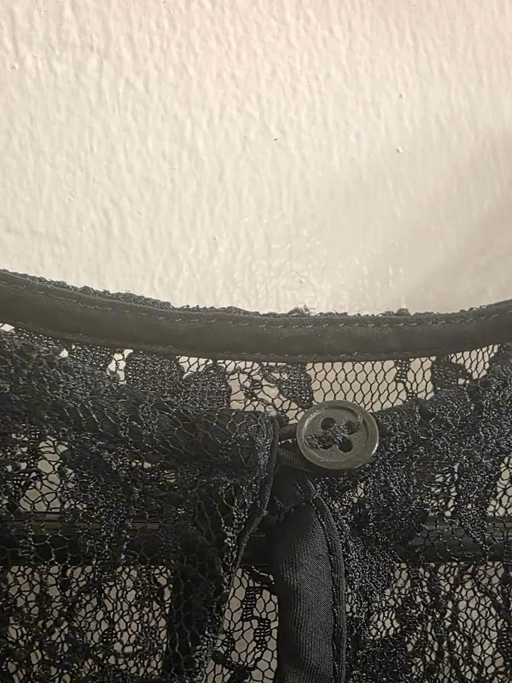 J. Crew Black Lace Cap-Sleeve Blouse